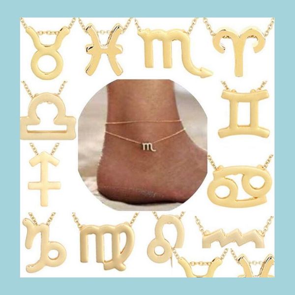 anklets 12 constellation zodiac sign cartilage anklet gold sier color double layer ankle for women girls summer beach jewelry drop de dht0g, Red;blue
anklets 12 constellation zodiac sign cartilage anklet gold sier color double layer ankle for women girls summer beach jewelry drop de dht0g, Red;blue