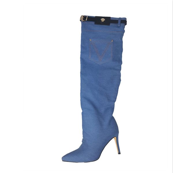 western cowboy boots women's thin heels spring and autumn 2023 pointed high heel straight fashion belt buckle large over knee sleeve bo, Black
western cowboy boots women's thin heels spring and autumn 2023 pointed high heel straight fashion belt buckle large over knee sleeve bo, Black