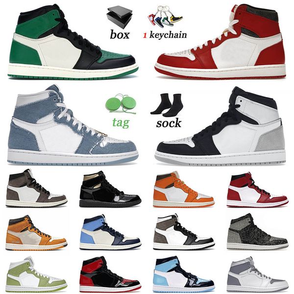 with box jumpman 1 1s basketball shoes lost found denim gorge green twist jorden1s university blue dark mocha men women trainers sneakers eu, White;red
with box jumpman 1 1s basketball shoes lost found denim gorge green twist jorden1s university blue dark mocha men women trainers sneakers eu, White;red