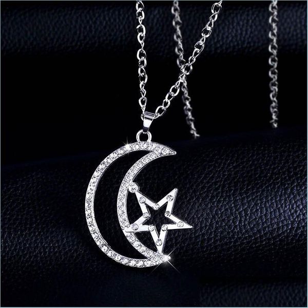 pendant necklaces moon star pendant necklace color sier gold lovers engagement jewelry rhinestone necklaces drop delivery pendants dh2xf, Silver
pendant necklaces moon star pendant necklace color sier gold lovers engagement jewelry rhinestone necklaces drop delivery pendants dh2xf, Silver