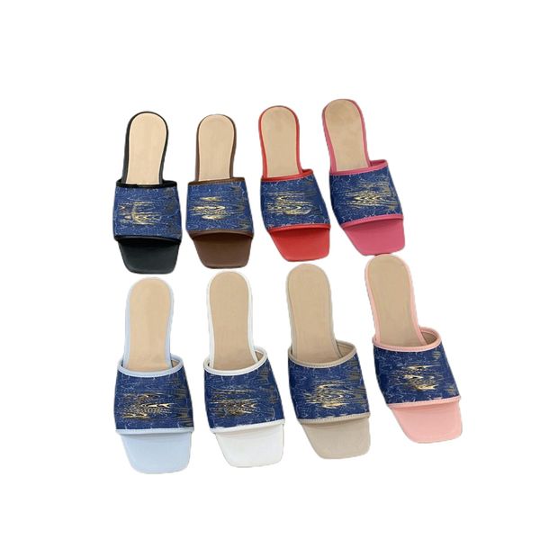 designer slipper denim print women's sandal leather metallic lettering logo candy color luxury casual sandal beach shoe, Black
designer slipper denim print women's sandal leather metallic lettering logo candy color luxury casual sandal beach shoe, Black