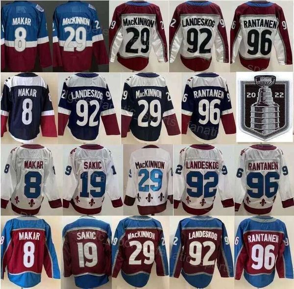 college wear jersey 2022 stanley cup finals hockey 96 mikko rantanen jersey''nhl''reverse retro 19 joe sakic 8 cale maka, Black
college wear jersey 2022 stanley cup finals hockey 96 mikko rantanen jersey''nhl''reverse retro 19 joe sakic 8 cale maka, Black