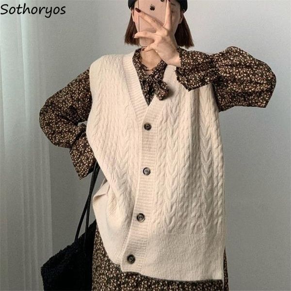 women's vests women sweater solid v-neck single breasted gentle all-match elegant fashion loose temperament side-slit twist knitting 22, Black;white
women's vests women sweater solid v-neck single breasted gentle all-match elegant fashion loose temperament side-slit twist knitting 22, Black;white