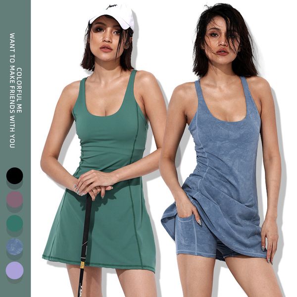 lulu-16 nude sense of yoga clothing women tennis sports skirt and pants two-piece anti-gloss with chest pad badminton fitness long skirt, Red;white
lulu-16 nude sense of yoga clothing women tennis sports skirt and pants two-piece anti-gloss with chest pad badminton fitness long skirt, Red;white