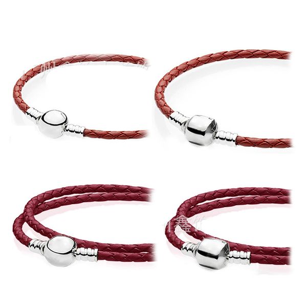 sterling silver s925 charm leather red bracelet diy fit pandora women jewelry christmas gift, Golden;silver
sterling silver s925 charm leather red bracelet diy fit pandora women jewelry christmas gift, Golden;silver