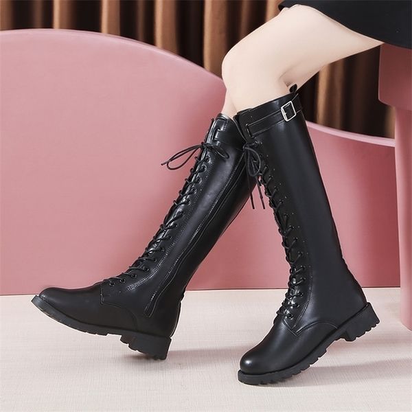 boots plus size autumn winter knee high women fashion buckle tube pu leather woman zipper low heels long botas mujer 221110, Black
boots plus size autumn winter knee high women fashion buckle tube pu leather woman zipper low heels long botas mujer 221110, Black