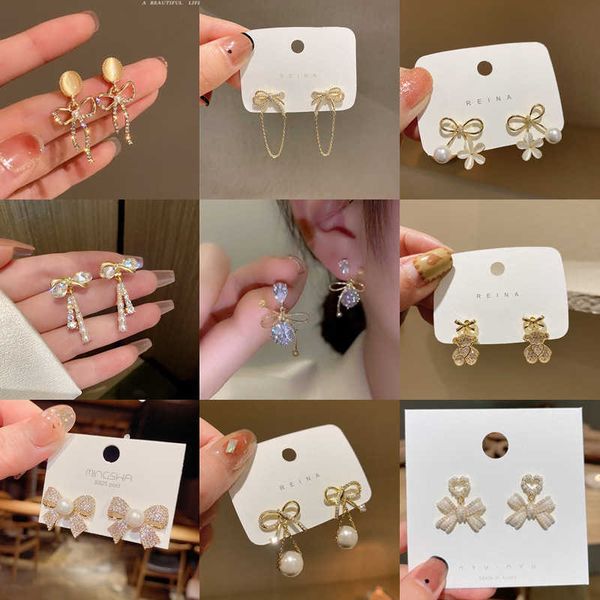 s925 silver needle korean bow earrings fashion temperament versatile simple pearl earrings female, Golden
s925 silver needle korean bow earrings fashion temperament versatile simple pearl earrings female, Golden