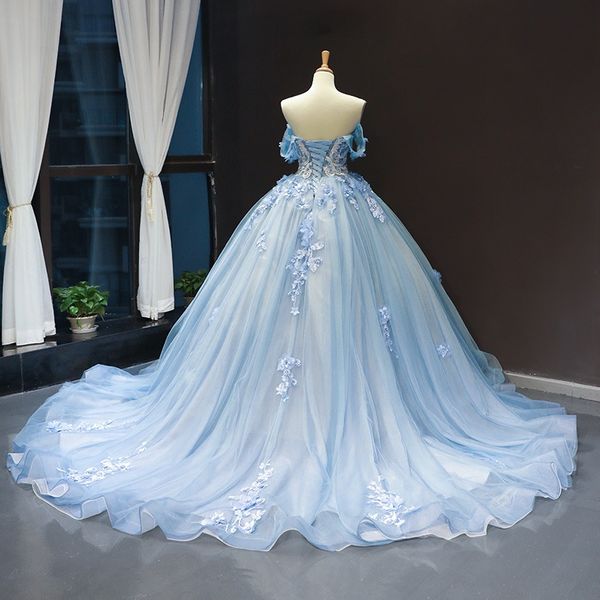 lace a line wedding dresses 3d appliqued luxury off the shoulder bridal gowns chapel tulle vestido de novia plus size wed quinceanera dresse, White
lace a line wedding dresses 3d appliqued luxury off the shoulder bridal gowns chapel tulle vestido de novia plus size wed quinceanera dresse, White