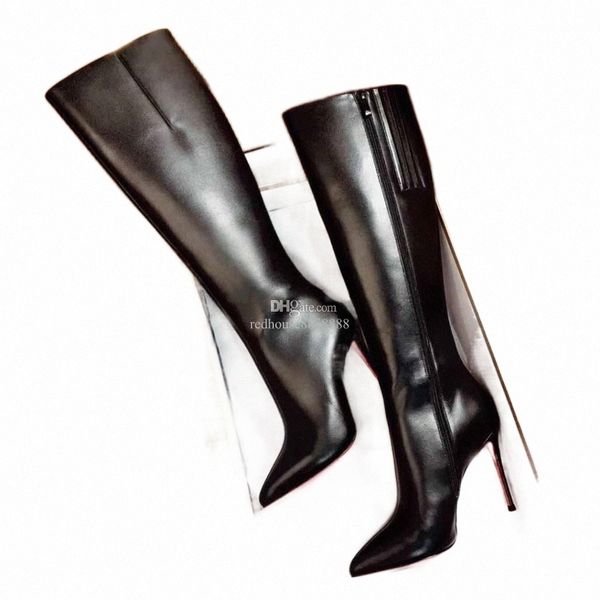 famous winter brand red botto boots kate botta women long knee booty high heels leather ladies bottes pointed toe booties party bride walkin, Black
famous winter brand red botto boots kate botta women long knee booty high heels leather ladies bottes pointed toe booties party bride walkin, Black
