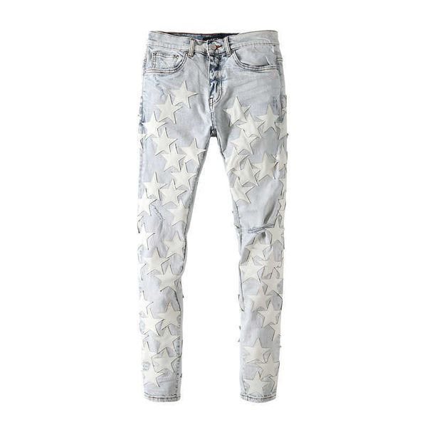 men's jeans amris pants designer amira fashion high street brand covered skin five pointed stitching holes washing water denim cotton s, Blue
men's jeans amris pants designer amira fashion high street brand covered skin five pointed stitching holes washing water denim cotton s, Blue
