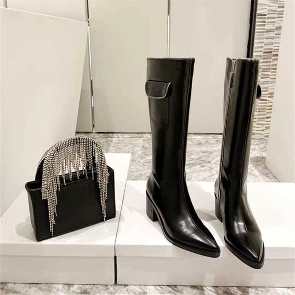 boots ladies riding boots knee boots women 's shoes pointed zipper but slimming thick heel fashion designer 2022 european and american, Black
boots ladies riding boots knee boots women 's shoes pointed zipper but slimming thick heel fashion designer 2022 european and american, Black
