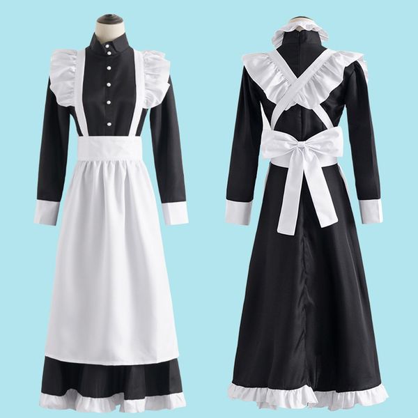 theme costume classic black and white maid cos dress british style pearl thread long coffee shop costumes cosplay robe dress men's&wome, Black;red
theme costume classic black and white maid cos dress british style pearl thread long coffee shop costumes cosplay robe dress men's&wome, Black;red