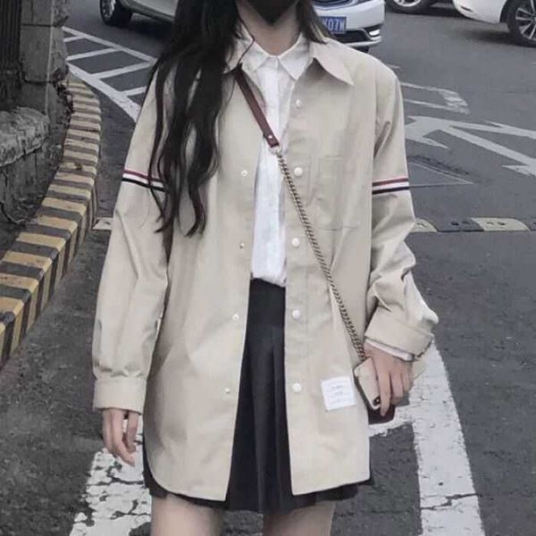 luxury shirt designer thoms brownns blouse tb shirt women spring summer men's and women's loose ins color cardigan coat, White;black
luxury shirt designer thoms brownns blouse tb shirt women spring summer men's and women's loose ins color cardigan coat, White;black