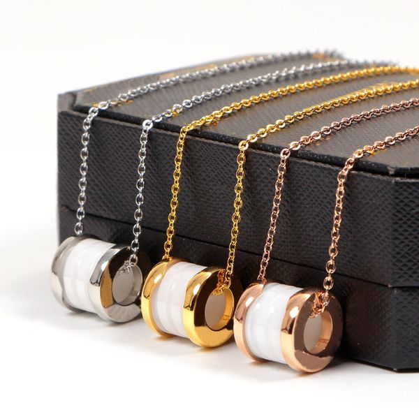 Fashion Classic Ceramic necklace Pendants Spring Stainless Steel Plated 18K Thread necklaces Women Valentine's Engagement Jewelry-Gift
Fashion Classic Ceramic necklace Pendants Spring Stainless Steel Plated 18K Thread necklaces Women Valentine's Engagement Jewelry-Gift