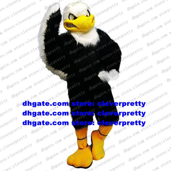 black white long fur eagle hawk mascot costume tiercel falcon vulture cartoon character welcome dinner marketing zx660, Red;yellow
black white long fur eagle hawk mascot costume tiercel falcon vulture cartoon character welcome dinner marketing zx660, Red;yellow