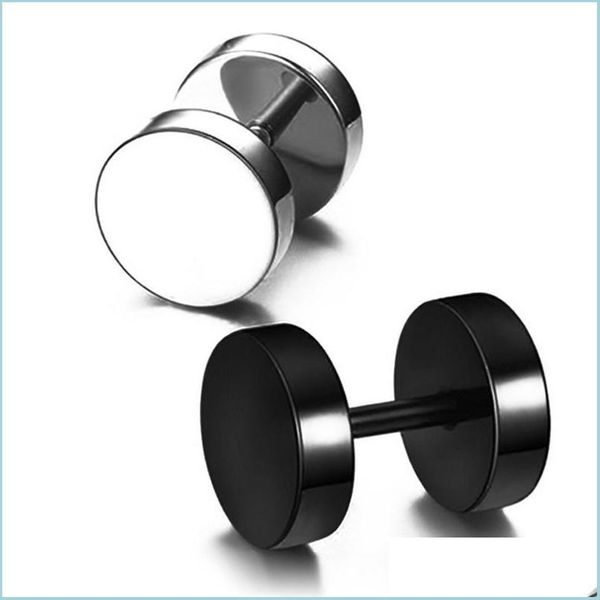 stud black barbell ear studs 9mm 12mm 14mm titanium steel hip hop rock round dumbbell screw anti allergic earrings for men women dro dhagb, Golden;silver
stud black barbell ear studs 9mm 12mm 14mm titanium steel hip hop rock round dumbbell screw anti allergic earrings for men women dro dhagb, Golden;silver