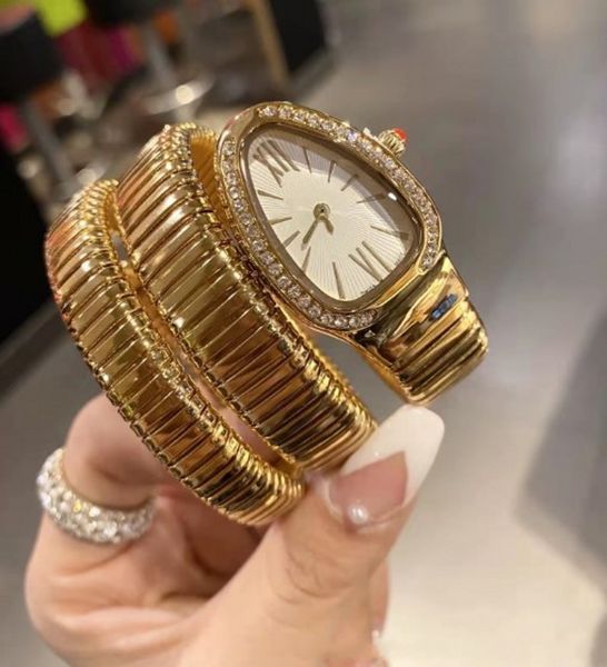luxury ladies watch gold snake watch diamond stainless steel strap christmas valentine's day gift for mother's day, Slivery;brown
luxury ladies watch gold snake watch diamond stainless steel strap christmas valentine's day gift for mother's day, Slivery;brown