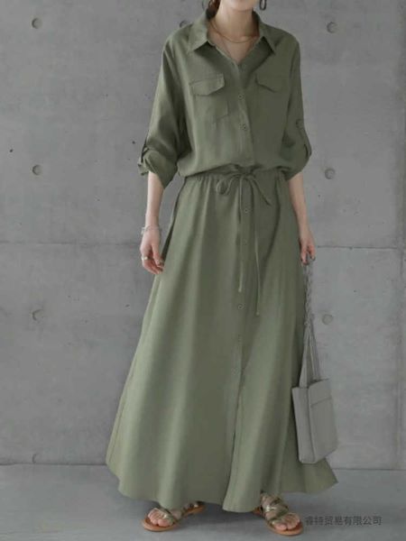 chic one color shirt in large size dress for everyday neck button neck slim long dress ladies streetwear 2022 women autumn clothes, Black;gray
chic one color shirt in large size dress for everyday neck button neck slim long dress ladies streetwear 2022 women autumn clothes, Black;gray