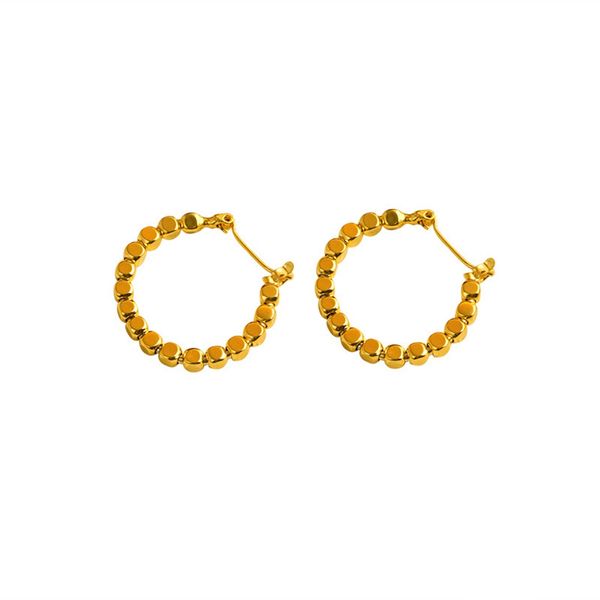 small square beads hoop earrings 18k yellow gold filled classic women girls jewelry gift, Golden;silver
small square beads hoop earrings 18k yellow gold filled classic women girls jewelry gift, Golden;silver
