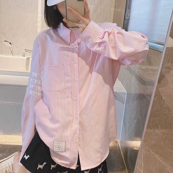 luxury shirt designer thoms brownns blouse high 22 new tb four pink stripe shirt blouse women's loose medium length college 198v, White;black
luxury shirt designer thoms brownns blouse high 22 new tb four pink stripe shirt blouse women's loose medium length college 198v, White;black