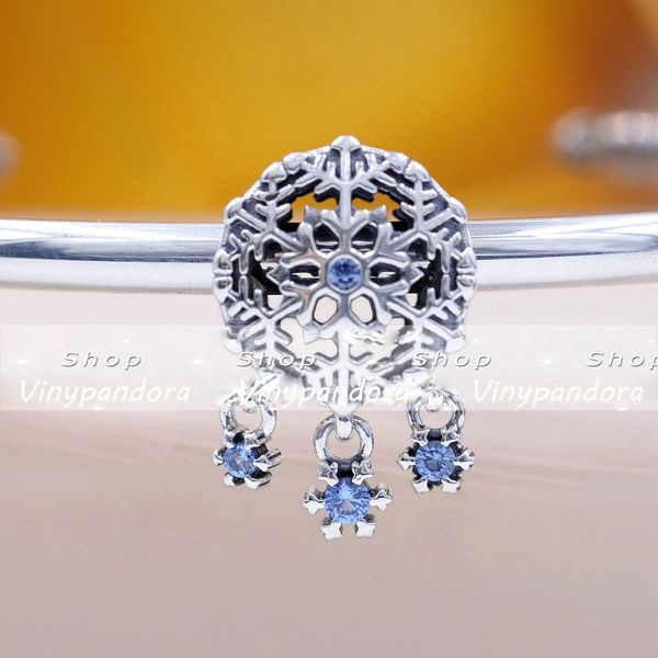 925 sterling silver icy snowflake drop christmas charm bead fits european pandora style jewelry charm bracelets, Black
925 sterling silver icy snowflake drop christmas charm bead fits european pandora style jewelry charm bracelets, Black