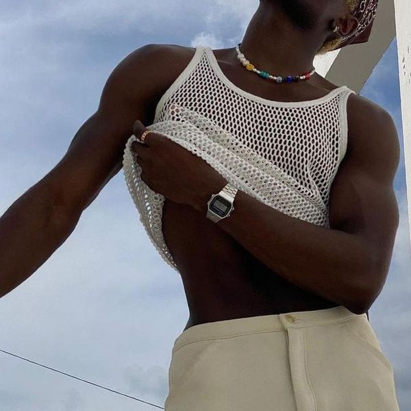 men's vests mens fishnet see through tank muscle workout t shirt men mesh transparent t shirts nightclub party tee shirt 3xl, Black;white
men's vests mens fishnet see through tank muscle workout t shirt men mesh transparent t shirts nightclub party tee shirt 3xl, Black;white