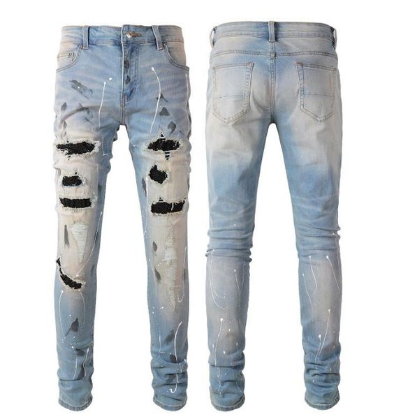 ripped jeans miri jeans men's designer knee skinny straight size 28-40 motorcycle trendy long hole high street denim 97r2, Blue
ripped jeans miri jeans men's designer knee skinny straight size 28-40 motorcycle trendy long hole high street denim 97r2, Blue