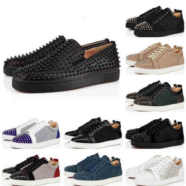 bottom shoes flat shoes designer shoes high boots casual shoe fashion red brand rivet studs party couple leather luxury 8179, Black 
bottom shoes flat shoes designer shoes high boots casual shoe fashion red brand rivet studs party couple leather luxury 8179, Black