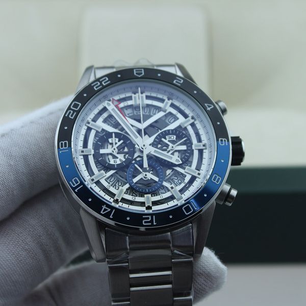 business men's watch multi-functional six - pin quartz large dial stainless steel waterproof chronograph watch, Slivery;brown
business men's watch multi-functional six - pin quartz large dial stainless steel waterproof chronograph watch, Slivery;brown