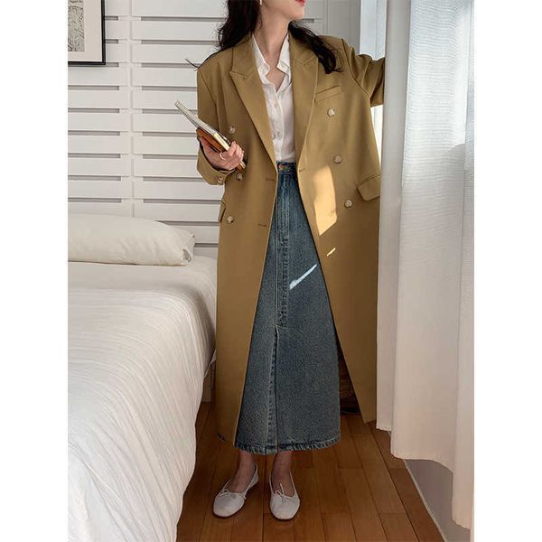 women's trench 2022 elements women's dress autumn new british style long knee length suit, Tan;black
women's trench 2022 elements women's dress autumn new british style long knee length suit, Tan;black