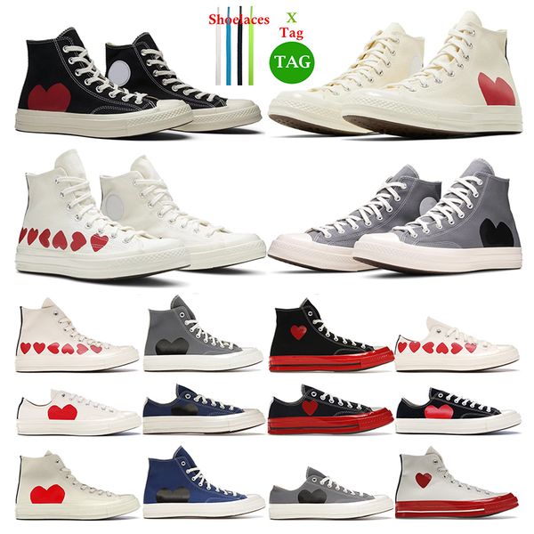 2023 designer canvas shoes 1970s casual chuck taylors high low all star comme des garcons play black white grey blue red midsole converse cl
2023 designer canvas shoes 1970s casual chuck taylors high low all star comme des garcons play black white grey blue red midsole converse cl