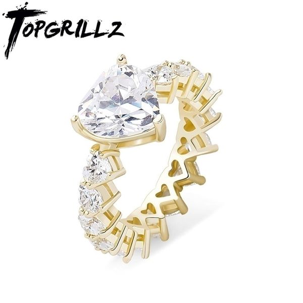 band rings rillz heart copper gold color iced out cubic zirconia hip hop fashion jewelry gift women 221109, Silver
band rings rillz heart copper gold color iced out cubic zirconia hip hop fashion jewelry gift women 221109, Silver
