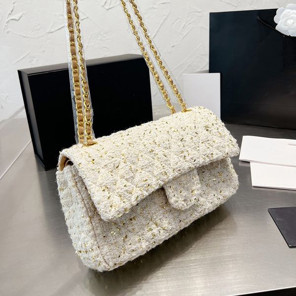 womens colorful two-tone tweed classic double flap bags 8 colors large capacity gold metal matelasse chain totes crossbody shoulder purse lu
womens colorful two-tone tweed classic double flap bags 8 colors large capacity gold metal matelasse chain totes crossbody shoulder purse lu