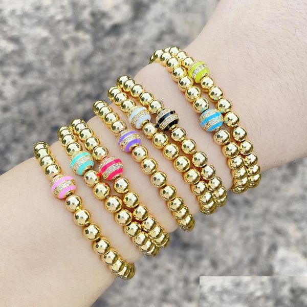 charm bracelets charm bracelets beaded chain bracelet copper zircon enamel beads striped for women gold plated wholesale jewelry brt dhu01, Golden;silver
charm bracelets charm bracelets beaded chain bracelet copper zircon enamel beads striped for women gold plated wholesale jewelry brt dhu01, Golden;silver