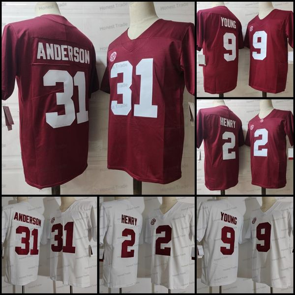 31 anderson football jersey alabama 9 young 2 henry 1 mckinstry 17 jaylen waddle red white mens stitched jerseys, Black
31 anderson football jersey alabama 9 young 2 henry 1 mckinstry 17 jaylen waddle red white mens stitched jerseys, Black