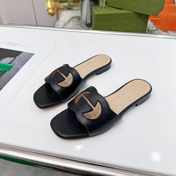 slippers g slides new designer women luxury brand leather slippers vintage hollow out flat heel outdoor sandales open toe beach shoes, Black
slippers g slides new designer women luxury brand leather slippers vintage hollow out flat heel outdoor sandales open toe beach shoes, Black