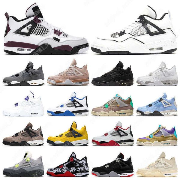 mens sneakers 4 basketball shoes 4s white oreo university blue black cat fire red purple metallic cement diy cool grey womens sports