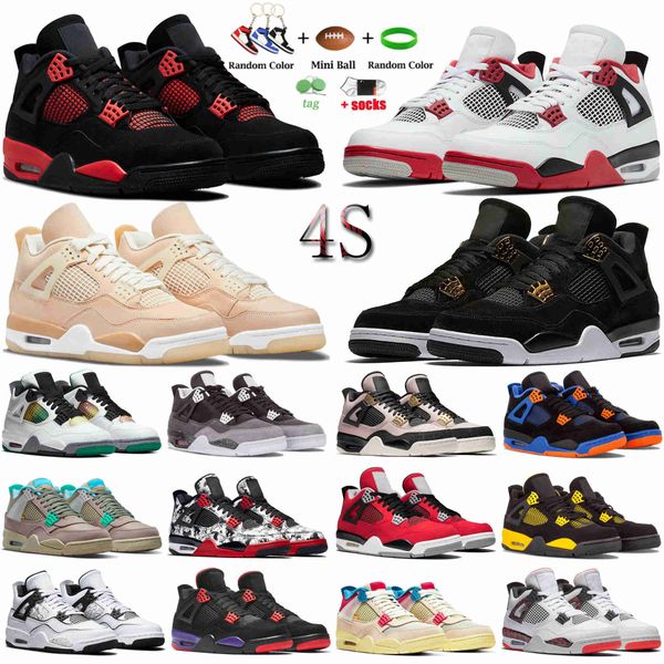 men women 4 4s basketball shoes sail shimmer bred red thunder pure money trainer sport shoe outdoor athletic sneaker, Black
men women 4 4s basketball shoes sail shimmer bred red thunder pure money trainer sport shoe outdoor athletic sneaker, Black