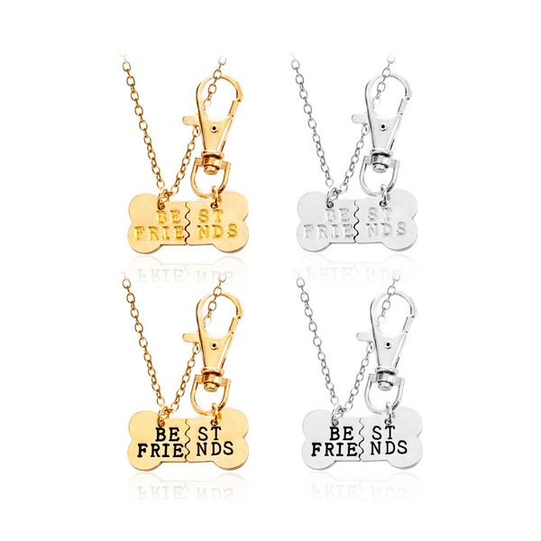new pet dog bones matching friends pendant necklaces patchwork friendship lover jewelry, Silver
new pet dog bones matching friends pendant necklaces patchwork friendship lover jewelry, Silver
