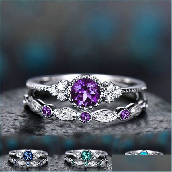 with side stones green blue stone crystal rings for women sliver color wedding engagement ring fine fashion jewelry drop delivery dhwir, Silver
with side stones green blue stone crystal rings for women sliver color wedding engagement ring fine fashion jewelry drop delivery dhwir, Silver