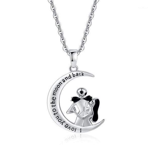 pendant necklaces harong nightmare before christmas skull for women moon shape couple necklace fashion love words jewelry gift274v1244214, Silver
pendant necklaces harong nightmare before christmas skull for women moon shape couple necklace fashion love words jewelry gift274v1244214, Silver