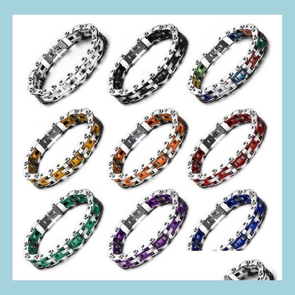 chain black stainless steel sile bracelets for male stylish mens bicycle motorcycle chains bracelet jewelry 7 colors choose drop deli dhz8v
chain black stainless steel sile bracelets for male stylish mens bicycle motorcycle chains bracelet jewelry 7 colors choose drop deli dhz8v