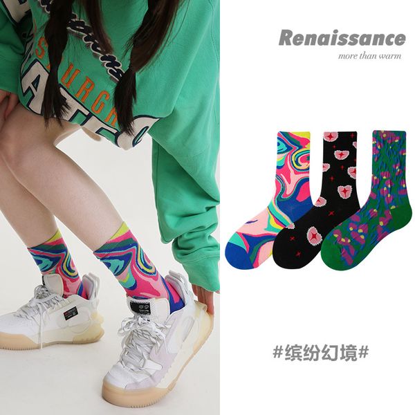 design socks oil painting wind tube women's three-dimensional relief cotton, Black;white
design socks oil painting wind tube women's three-dimensional relief cotton, Black;white