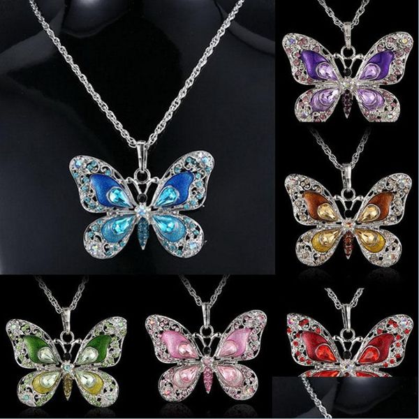 pendant necklaces new mticolor crystal butterfly necklace sier shiny pendant chains jewelry women drop delivery necklaces pendants dh3u7, Silver
pendant necklaces new mticolor crystal butterfly necklace sier shiny pendant chains jewelry women drop delivery necklaces pendants dh3u7, Silver