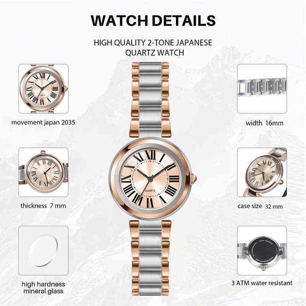 2022 ranking 2 tone analog 3 hands lady quartz wrist watch damen uhr luxury women vintage style wrist watchg2lm, Slivery;brown
2022 ranking 2 tone analog 3 hands lady quartz wrist watch damen uhr luxury women vintage style wrist watchg2lm, Slivery;brown