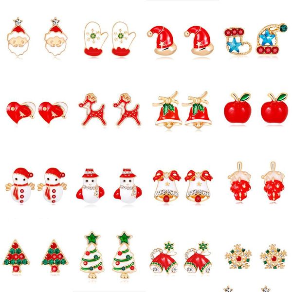 stud korean pierced earings christmas star stud fashion jewelry oil drip snowman fruits red s ladies ear earrings drop delivery dhszq, Golden;silver
stud korean pierced earings christmas star stud fashion jewelry oil drip snowman fruits red s ladies ear earrings drop delivery dhszq, Golden;silver