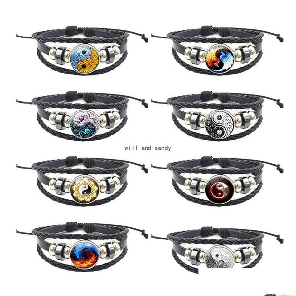 charm bracelets world yin yang tai chi time gem bracelet glass cabochon pu leather adjustable bracelets bangle cuff women men fashio dhocx, Golden;silver
charm bracelets world yin yang tai chi time gem bracelet glass cabochon pu leather adjustable bracelets bangle cuff women men fashio dhocx, Golden;silver