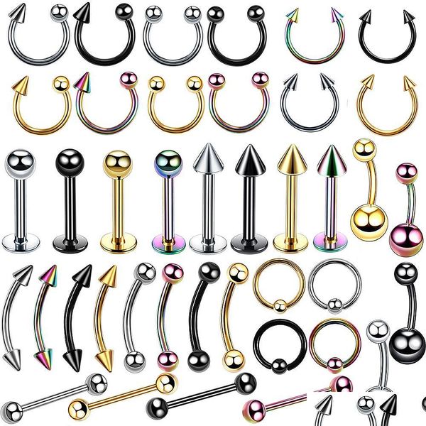 nose rings studs 4pcs/set stainless steel body piercing set women men ear eyebrow lip nose tongue belly mixed jewelry drop delivery dhzxy, Silver
nose rings studs 4pcs/set stainless steel body piercing set women men ear eyebrow lip nose tongue belly mixed jewelry drop delivery dhzxy, Silver