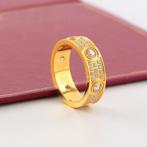love screw ring luxury designer jewelry for women paved diamonds gold rings titanium steel alloy gold-plated fashion accessories never fade, Silver
love screw ring luxury designer jewelry for women paved diamonds gold rings titanium steel alloy gold-plated fashion accessories never fade, Silver