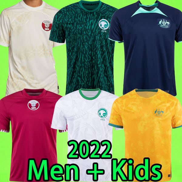 men kids kit 2022 qatar soccer jerseys australias 2023 saudi arabia boys camisetas de futbol 22 23 home away football shirt uniform national, Black;yellow
men kids kit 2022 qatar soccer jerseys australias 2023 saudi arabia boys camisetas de futbol 22 23 home away football shirt uniform national, Black;yellow